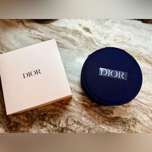 Dior Navy Blue Vanity Trousse w Mirror. SEALED Silver Hardware. New in Box. GWP